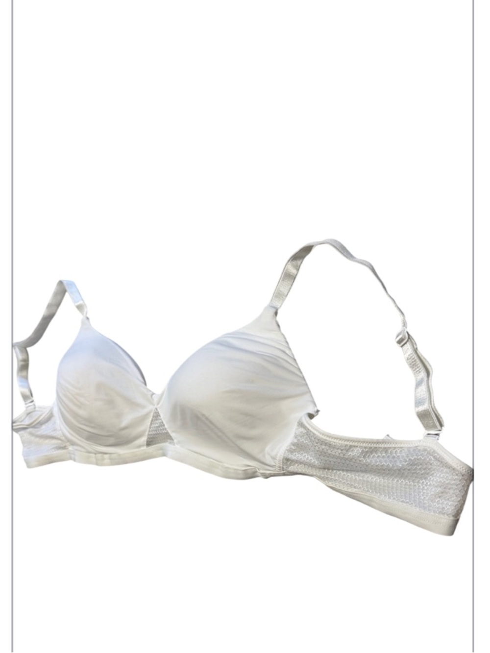 Hanes White Lace Detail Bra size M in excellent condition
#148/3tt
